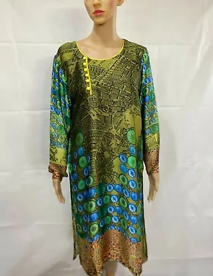 Buy Pakistani/Indian Silk Top/kurti- Shirt Stitched  • 18£