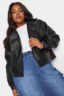 Buy Yours Curve Women's Plus Size Faux Leather Jacket • 60.99£