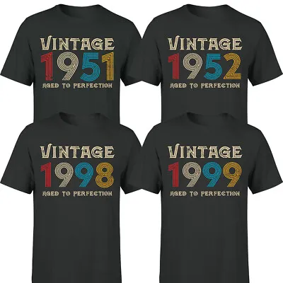 Buy Classic Vintage 1951-1999 Tshirt Unisex - Birthday, Gift, Retro #P1#OR#A#2 • 9.99£