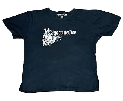 Buy Jagermeister T Shirt Womens Size Large Black White Lettering • 9.65£