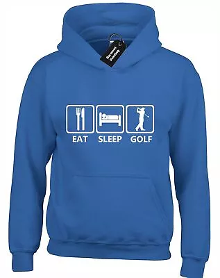 Buy Eat Sleep Golf Hoody Hoodie Club Swing Masters Putt Ball Golfer New • 16.99£