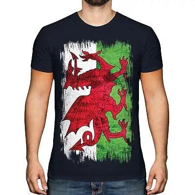 Buy Wales Grunge Flag Mens T-shirt Tee Top Welsh Football Gift Shirt Clothing Jersey • 11.95£