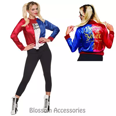 Buy CL966 Suicide Squad Ladies Deluxe Harley Quinn Top Harley Quinn's Jacket Costume • 28.07£