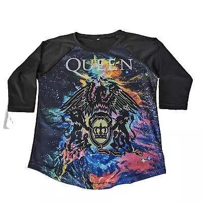 Buy Queen Band Shirt Graphic Shirt 3/4 Sleeves Size Large READ Measurements • 8.50£