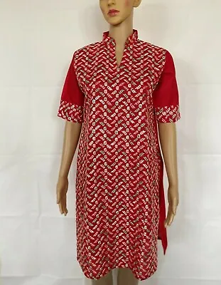 Buy Pakistani/Indian Embroidered Cotton Anglaise Top/ Kurti / Shirt Stitched (Sale) • 14£