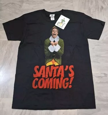 Buy ELF Santas Coming Christmas Black Mens T Shirt Top Official Product Size Medium • 8.89£