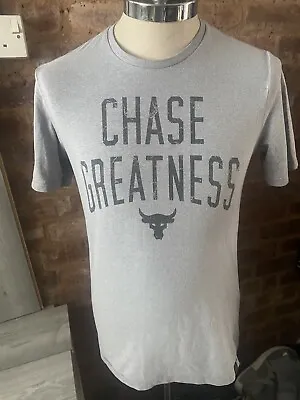 Buy Under Armour The Rock Chase Greatness Grey T Shirt S Small • 14.95£