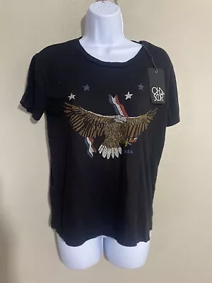 Buy Chaser T-Shirt Black American Eagle USA Small  Short Sleeve Revolve NWT • 27.47£