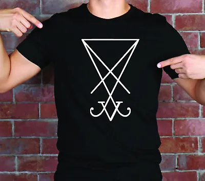 Buy Lucifer Sigil T-Shirt Wiccan Paganism Wiccans Satanic Sacred Ladies Men Gothic • 9.95£