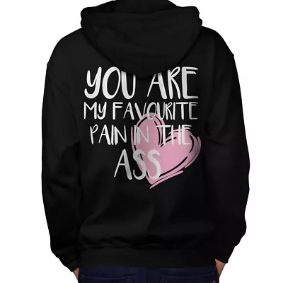 Buy Wellcoda Favourite Pain Mens Hoodie, Couple Funny Design On The Jumpers Back • 25.99£