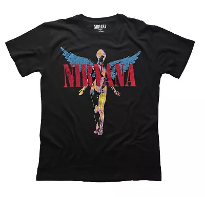 Buy Nirvana T Shirt In Utero OFFICIAL Angelic Kurt Cobain Black Grunge New S-5XL • 14.96£
