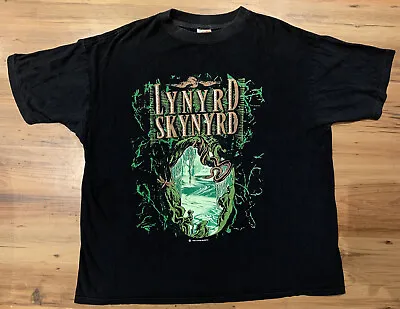 Buy Vintage Lynyrd Skynyrd T Shirt  1993 World Tour Size Large Black • 59.99£