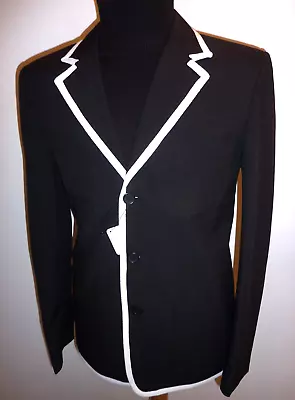 Buy Men's Black Blazer 36 The Prisoner Style Suit Jacket Boating College Sport Coat • 84.99£