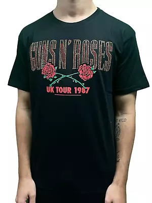 Buy Guns N' Roses - '87 Tour Logo Diamante Official Unisex T-Shirt Various Sizes • 16.99£