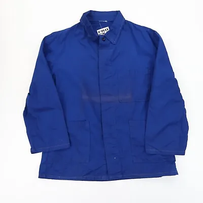 Buy VINTAGE French EU Worker CHORE Work Shirt Jacket Blue SZ Small  (M9289) • 17.95£