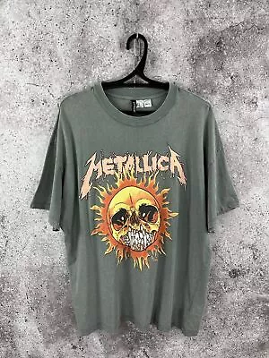 Buy Metallica X H&M Oversized T-Shirt Big Logo SunScull Size XS Small • 33.74£