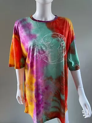 Buy NEW Colourful Sun And Moon Tye Dye T-shirt XL • 8.99£