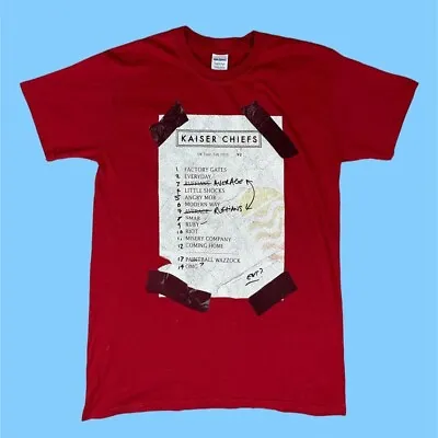 Buy Kaiser Chiefs T-Shirt Set List U.K. Tour Promotional Graphic Size Medium • 16£