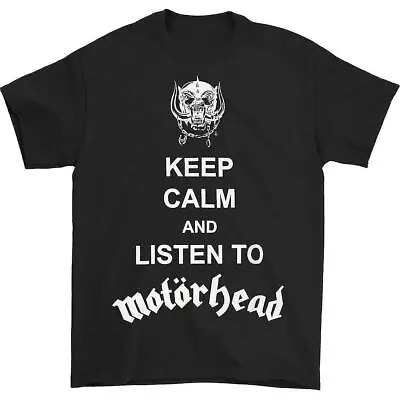 Buy Officially Licensed Keep Calm And Listen To Motorhead Mens Black T Shirt • 14.50£