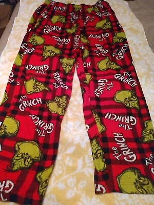 Buy Dr Seuss Grinch Sleep Pants Woman's Large 36-38 Pajamas Fleece  Pockets • 9.64£