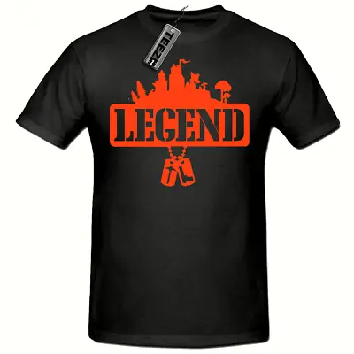 Buy Battle Royale Dogtag Legend Gaming Tshirt, Orange Slogan Children's Tshirt • 5.99£