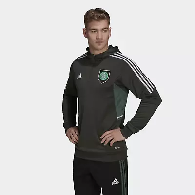 Buy New Official Celtic Adidas 1/4 Zip Tracksuit Track Top Jacket Hoody Green • 49.95£