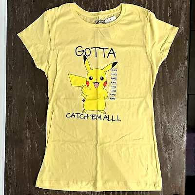 Buy Pokemon NWT Women's T Shirt Size XL Graphic Tee In Yellow • 9.41£