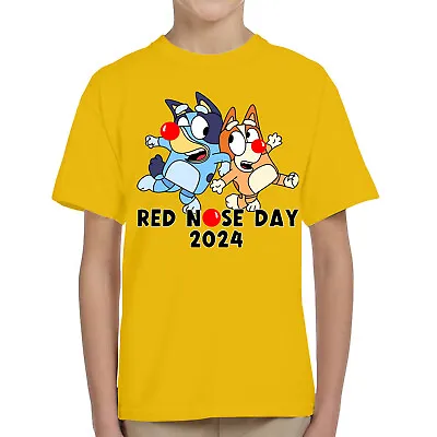 Buy RED NOSE DAY Kids Unisex Tshirt Funny Dog Charity Costume Girls Boys Tee T-Shirt • 13.99£