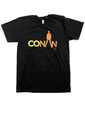 Buy Unisex Conan O'Brien TBS CONAN Black With Orange T-shirt Size S Talk Show TBS • 12.65£