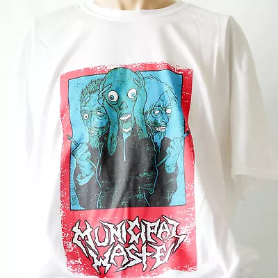 Buy Municipal Waste Punk Rock Hardcore Metal White Unisex T-shirt S-3XL • 14.99£