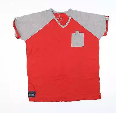 Buy Exodus Mens Red Cotton T-Shirt Size XL V-Neck • 6£