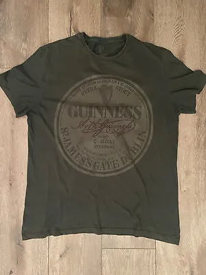 Buy Men’s TU Guinness Difuzed Green Logo T Shirt Size Large • 8.95£