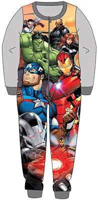 Buy Boys Marvel AVENGERS All In One, Sleepsuit, Pyjamas Pj 3-10yrs Fleece  • 9.95£