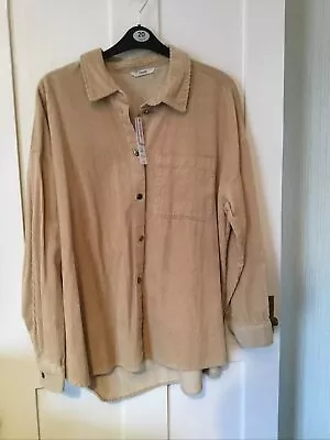 Buy Ladies Beige Corduroy Shirt/Shacket Size 20 BNWT • 4.99£