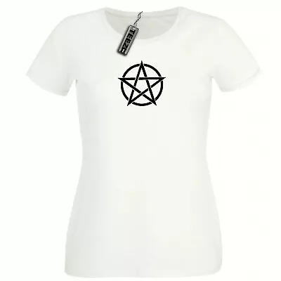 Buy Pentagram T Shirt, Ladies Fitted T Shirt, Wicca Witch Slogan Womens T Shirt • 9.50£