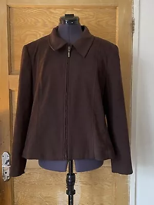 Buy Ladies Brown Jacket Size 16 • 15£
