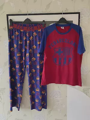 Buy Mens FC BARCELONA Cotton Pyjamas From CHARACTER.COM - Size M • 1.50£