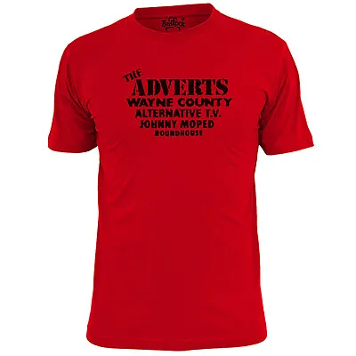 Buy Mens The Adverts And Wayne County Punk Gig Poster T Shirt Pistols Ruts Damned • 10.99£
