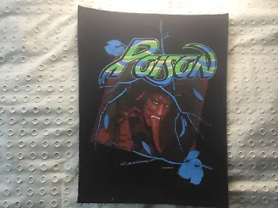 Buy Poison - Jacket Back Patch - Heavy Metal Band - 36cm Tall 30cm Tapering To 26cm • 12.95£