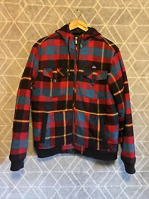 Buy Quicksilver Red Flannel Jacket XL • 15.26£