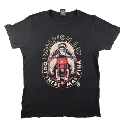 Buy Scorpion Bay Biker Graphic T Shirt Size M Mens Black Crew Neck • 11.69£