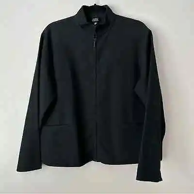 Buy Eileen Fisher Medium Black Zip Up Jacket • 61.57£
