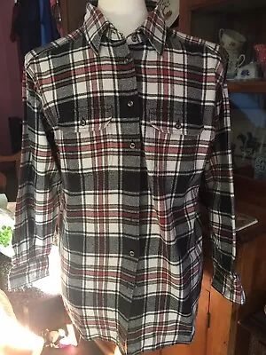 Buy Vintage St Michael Plaid Flannel Shirt. Size 12. Black Red Check. Cotton. • 4£