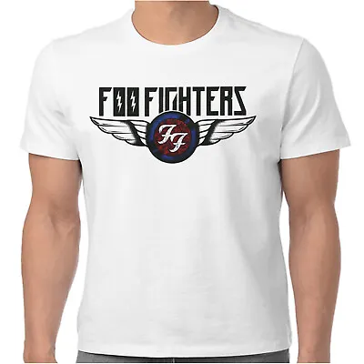 Buy Foo Fighters Flash Wings T Shirt Official White Dave Grohl NEW S - 5XL • 13.93£