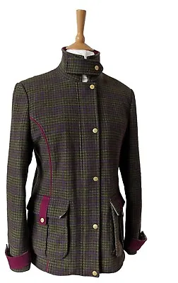 Buy Immaculate Ladies Ness Brown And Pink Tweed Field Coat Size 14 • 40£