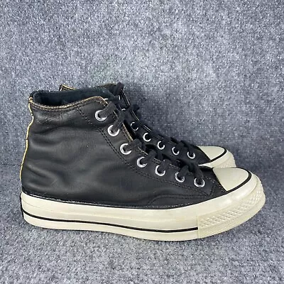 Buy Converse Chuck Taylor All Star Hi Womens 7 Shoes Black Leather High Top Sneakers • 38.60£