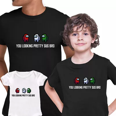 Buy Among Us Sus Bro Imposter Gaming T-Shirt Crew Mate Funny Cool Gift Christmas Tee • 14.99£