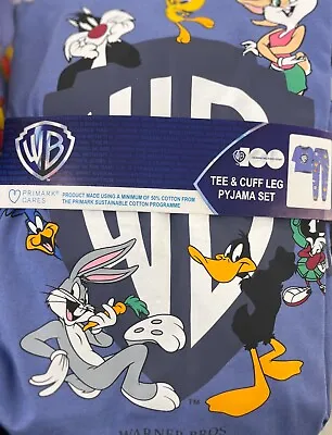 Buy Looney Tunes Cartoon Characters Cuffed-Legged Women's Pyjama Set UK Size 4-20 • 19.99£