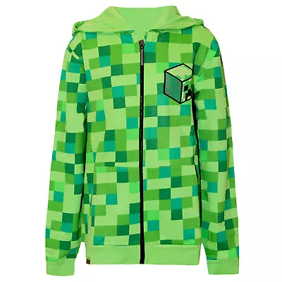 Buy Minecraft Childrens/Boys Creeper Character Hoodie NS336 • 22.03£