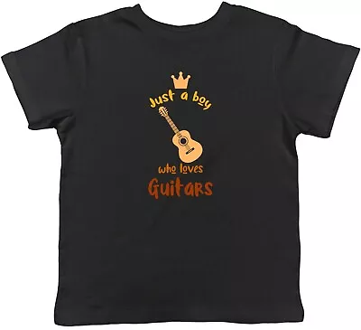 Buy Boy Who Loves Guitars Kids T-Shirt Music Instrument Band Children Boy Girls Gift • 5.99£